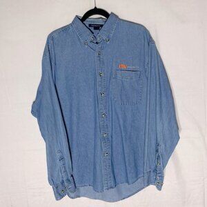 Vintage Coal Harbour Long Sleeve Casual Denim Button Up Shirt L